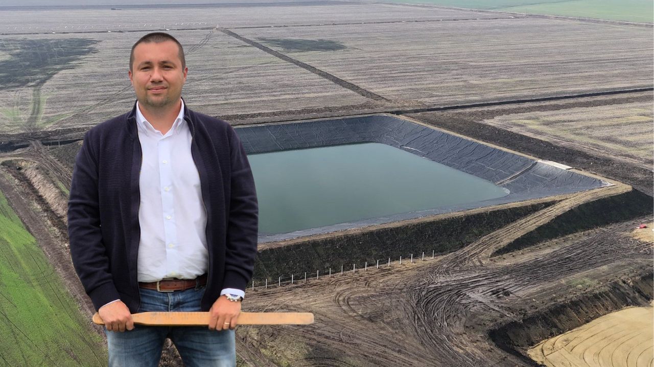 Fermierul Alexander Degianski a construit un lac pentru irigații