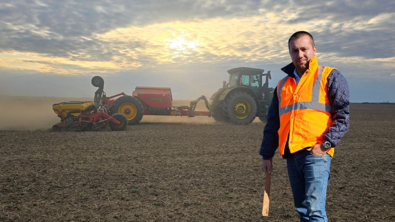 Alexander Degianski a început semănatul florii-soarelui din 17 martie