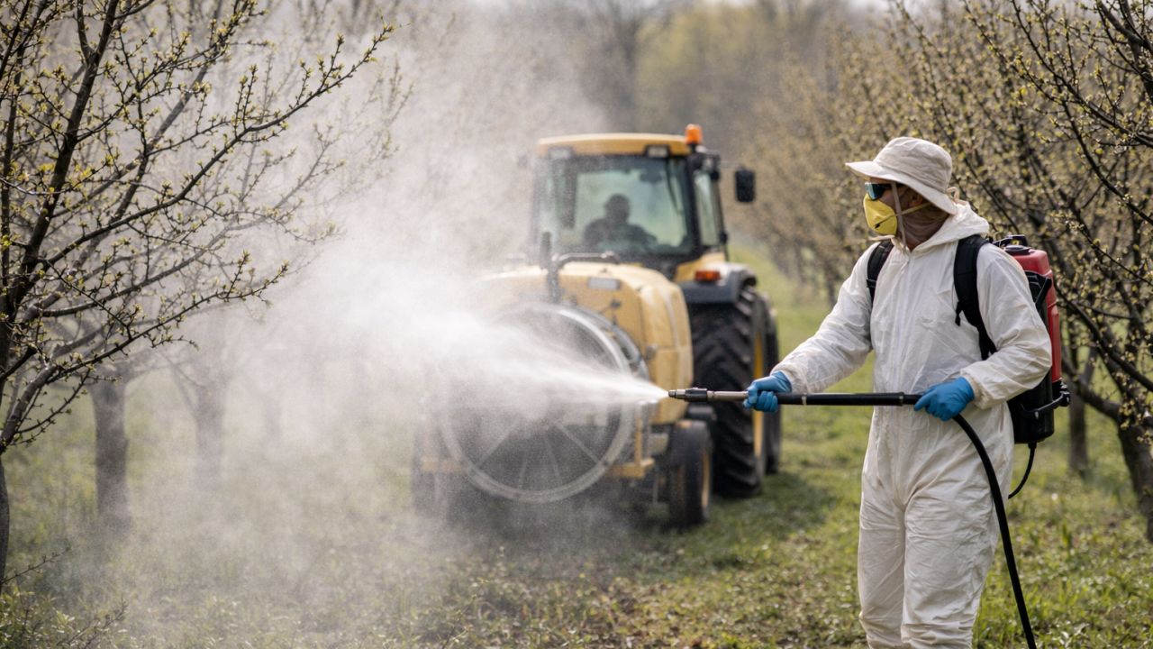 Stropiri la pomi inainte de inflorire, in martie